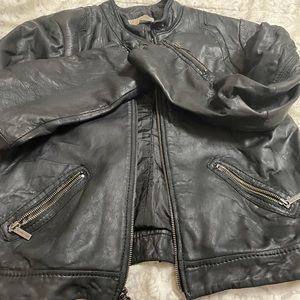 Micheal Kors leather jacket black